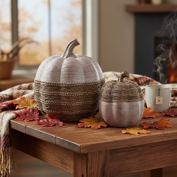 2pcs Resin Pumpkin Decorations - Picture 4 of 4